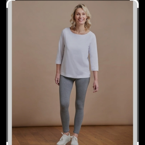 Westend Women's XL Leggings Grey cotton ankle length NEW - Picture 4 of 12